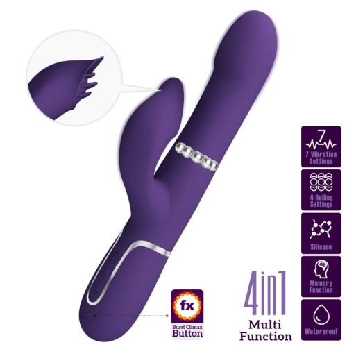 Pretty Love - Zalin Rabbit Vibrator 4 in 1 Purple