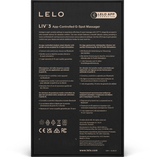 LELO LIV 3 G-Spot Stimulator for Ultimate Pleasure