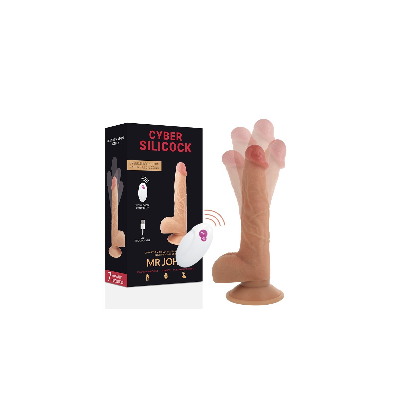 Realistic Remote Control Mr John for Authentic Pleasure