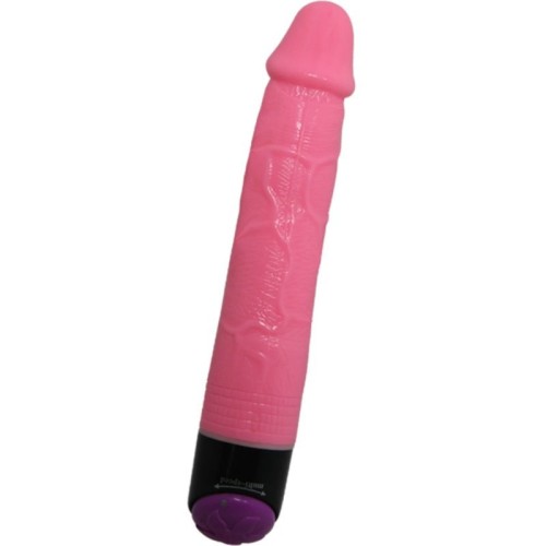 Colorful Realistic Vibrator Pink 23 Cm