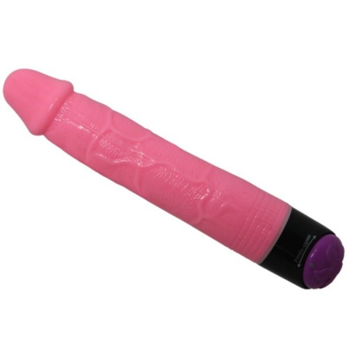 Colorful Realistic Vibrator Pink 23 Cm