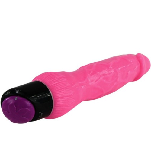 Colorful Sex Realistic Vibrator Pink 24cm