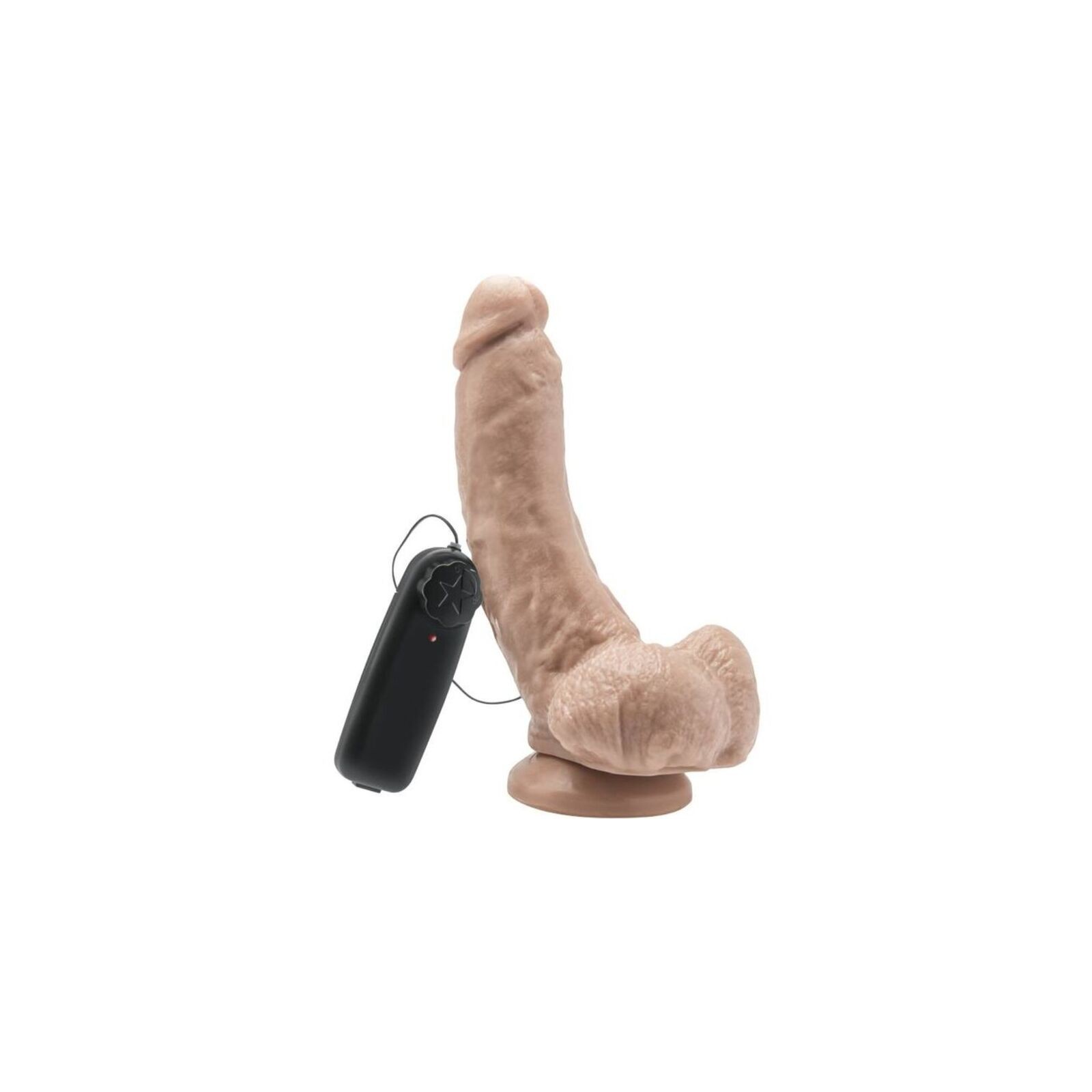 Dildo Realista Vibrador con Testículos - 20.5 cm