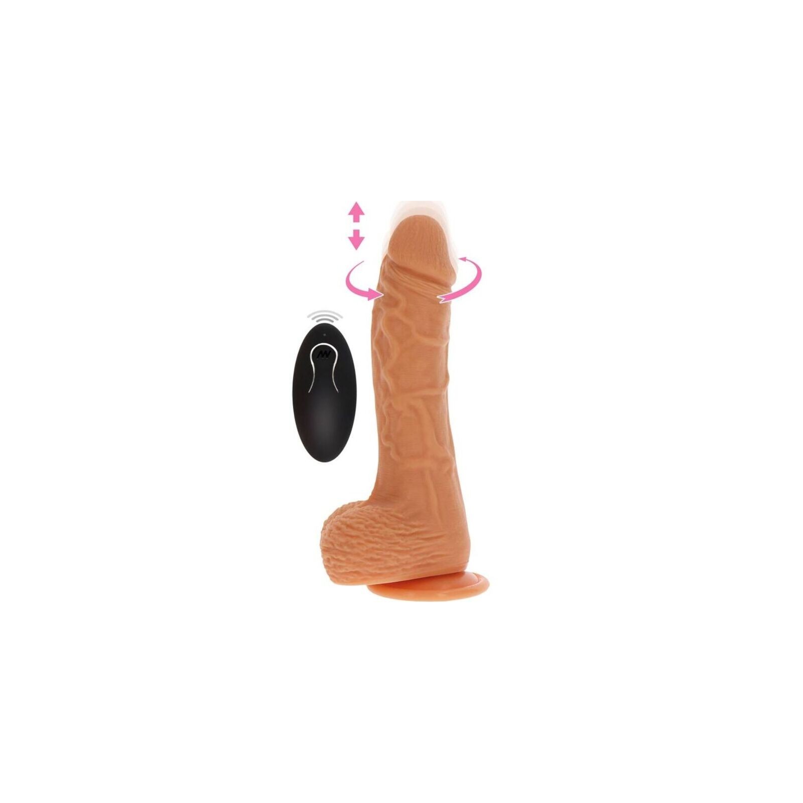 Dildo Vibrador Rotador Up&down Natural