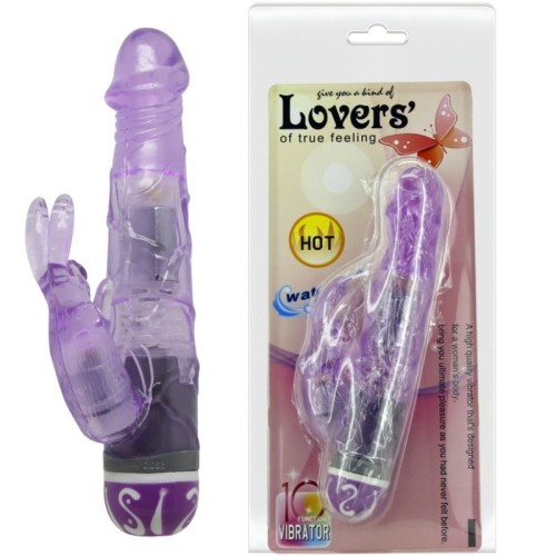 Vibrador Multivelocidad con Rabbit Lila