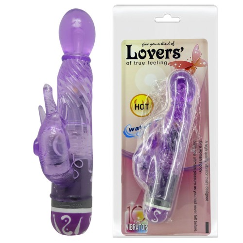 Vibrador Multivelocidad Con Estimulador Lila