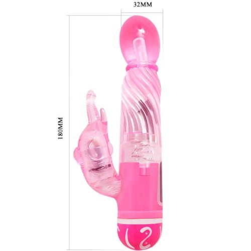 Purple Multi-Speed Vibrator with Clitoral Stimulator