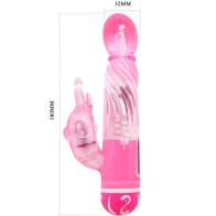 Vibrador Multivelocidad Con Estimulador Lila