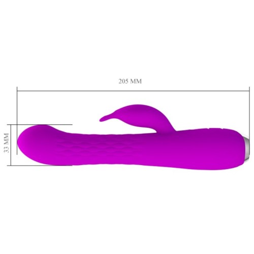 Rechargeable Rotating Vibrator with Rabbit Purple - Ultimate Sensation