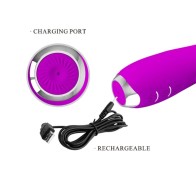 Rechargeable Rotating Vibrator with Rabbit Purple - Ultimate Sensation