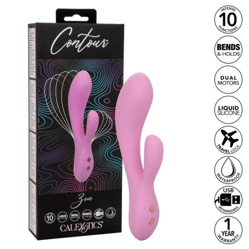 Contour Zoie Rosa - Masajeador Flexible de Punto G