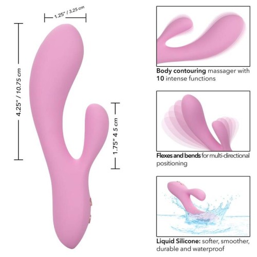 Contour Zoie Rosa - Masajeador Flexible de Punto G