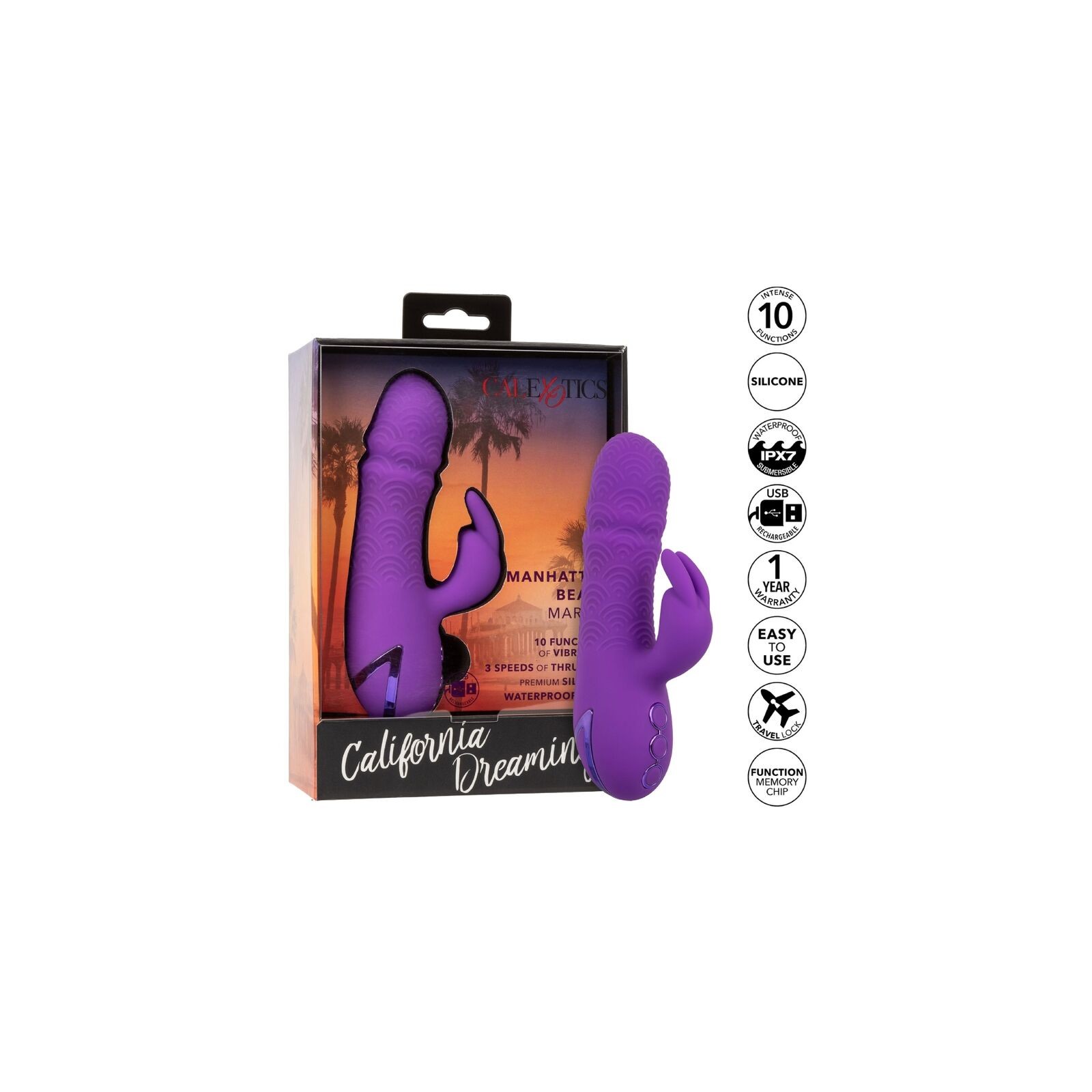 Manhattan Beach Marvel Vibrator Rabbit Purple By California Dreaming