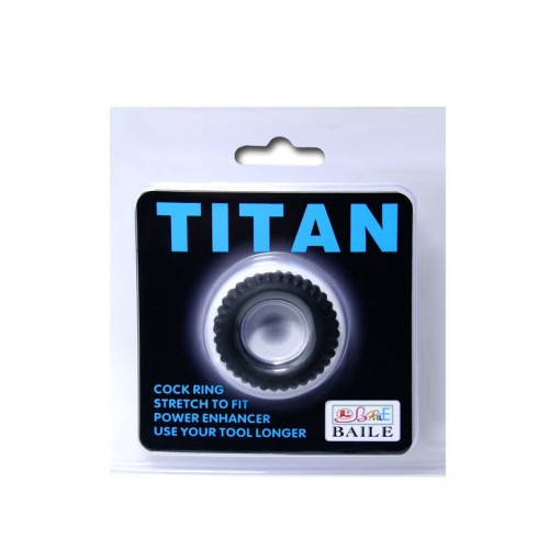 Baile Titan Cockring Negro 1.9 Cm