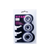 Set Titan Anillo Cock 3 Pcs para Mayor Placer