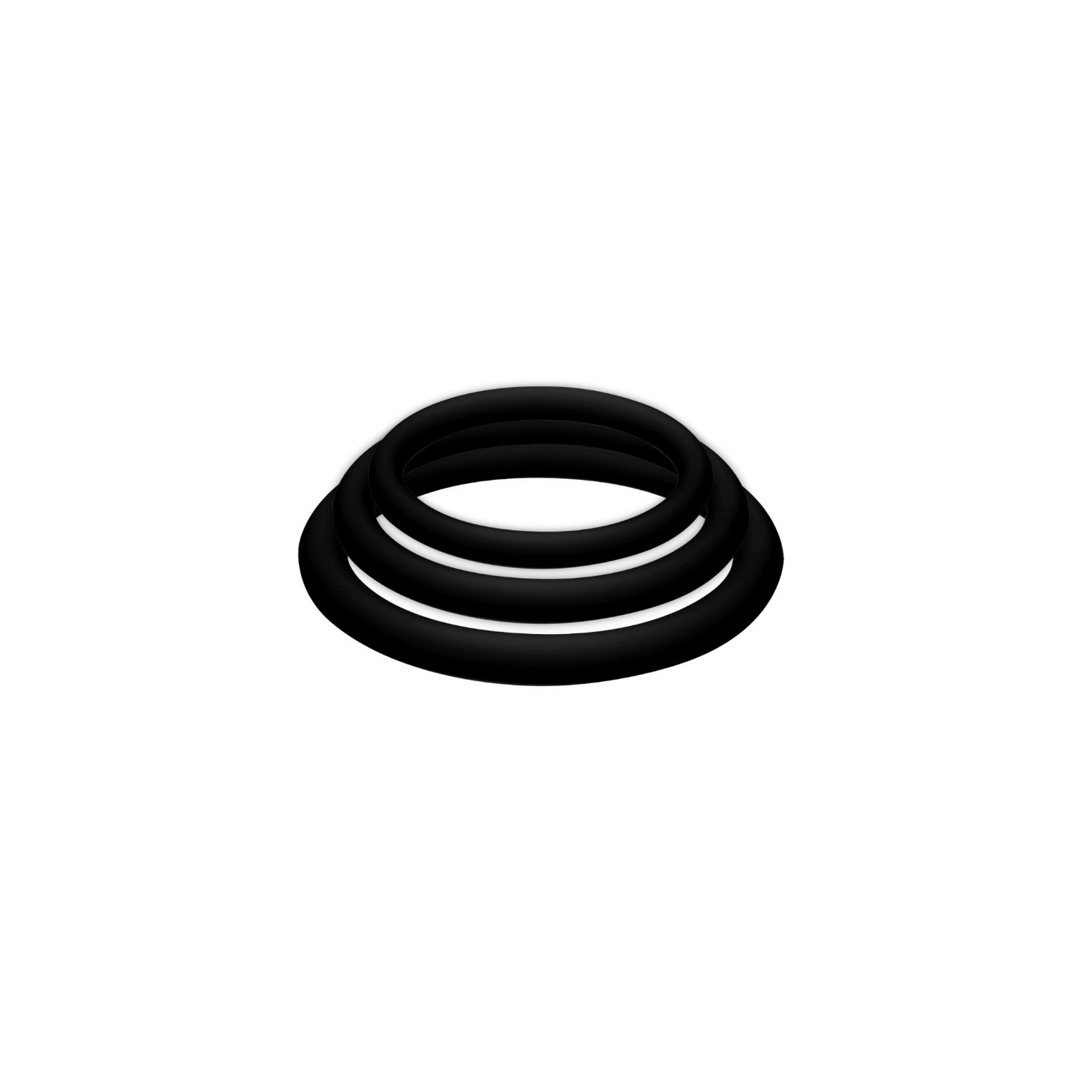 Plus Pack 3 Penis Rings Black S M L