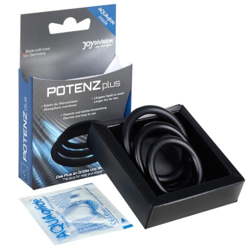 Pack Plus 3 Anillos Para Pene Negro S M L