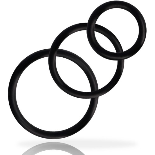 Set of Black Penis Rings