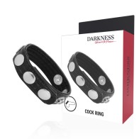 Darkness Adjustable Leather Erection Ring