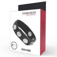 Darkness Adjustable Leather Erection Ring