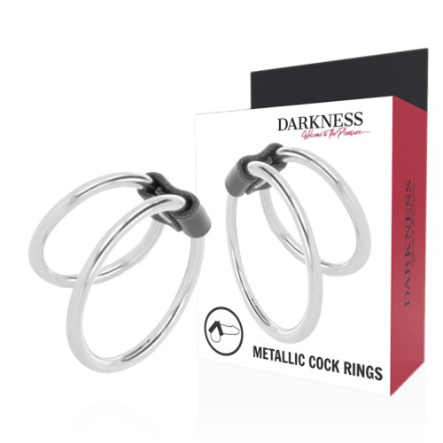 Darkness Anillo Doble de Metal para Hombres | Prolongar Erección