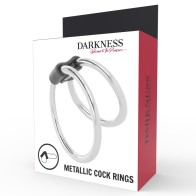 Darkness Anillo Doble de Metal para Hombres | Prolongar Erección