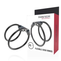 Darkness - Anilla Flexible Doble Para Hombres Pene