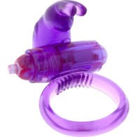 Purple Silicone Vibrating Ring for Enhanced Pleasure