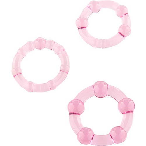 Juego Tres Anillos Pene Rosa