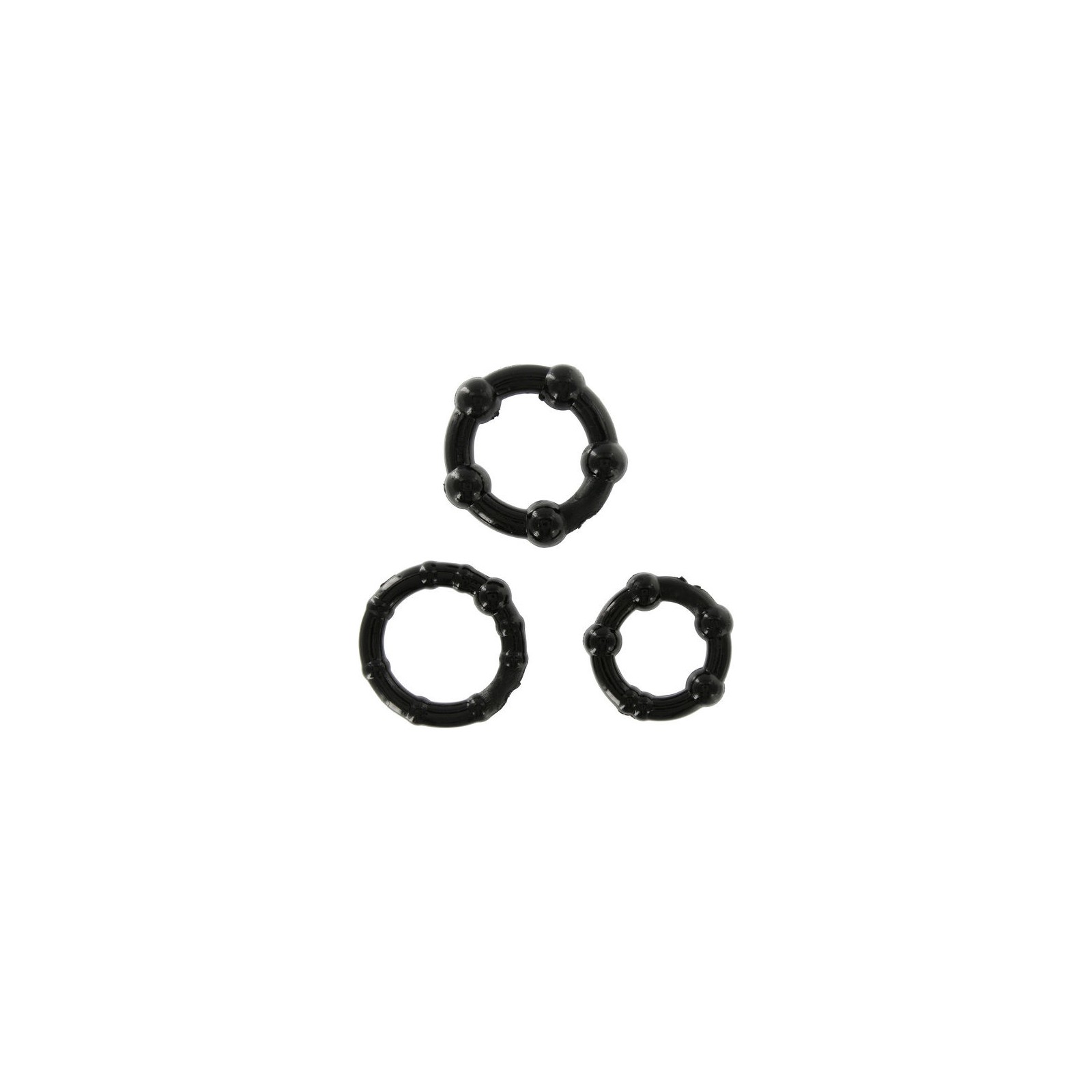 Black Penis Ring Set - Three Rings