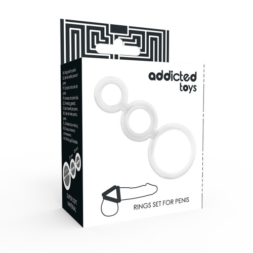 Clear Penis & Testicle Ring Set