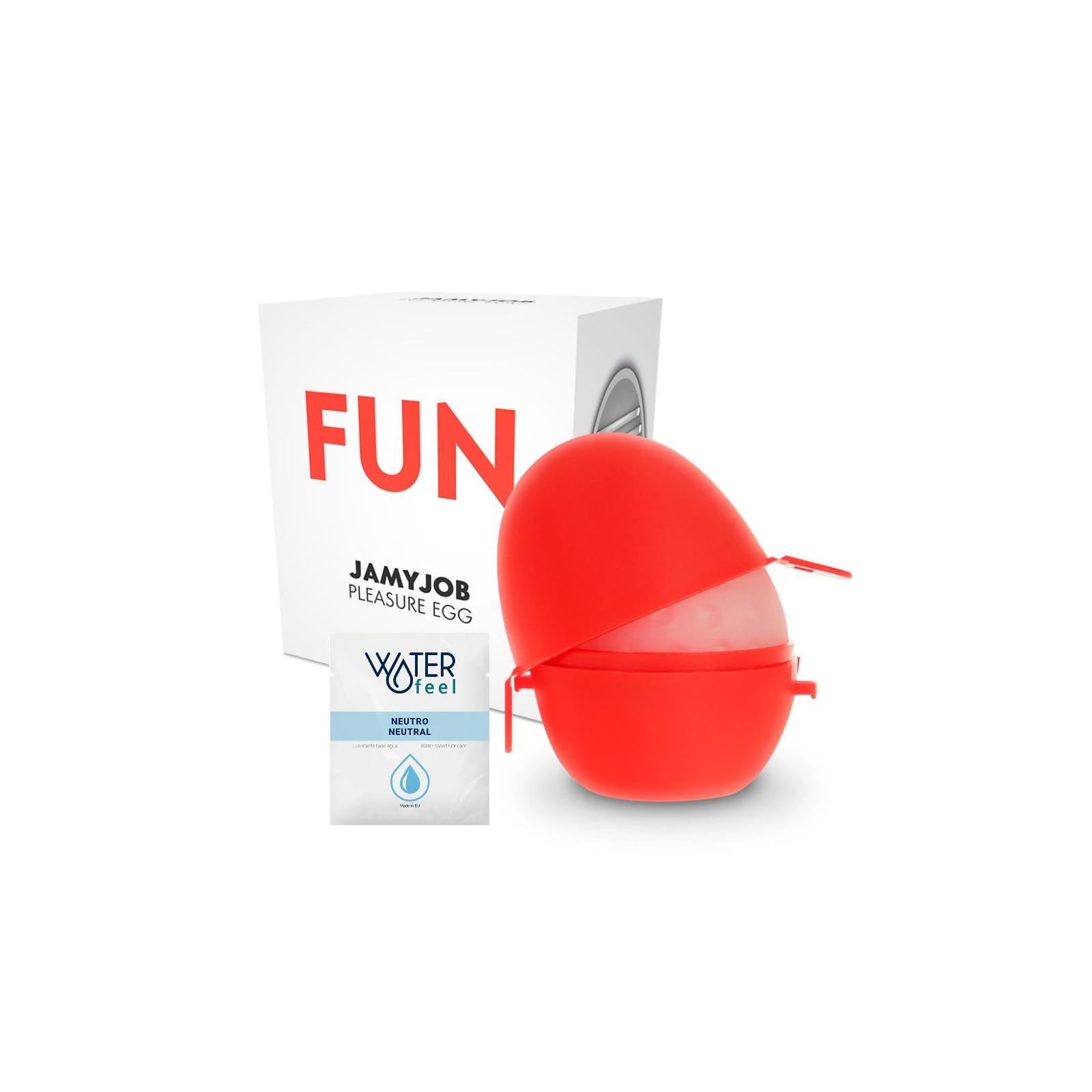 Discreet Red Fun Masturbation Egg for Intense Pleasure