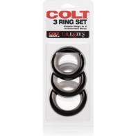 Colt Set of 3 Silicone Cock Rings - Durable and Adjustable