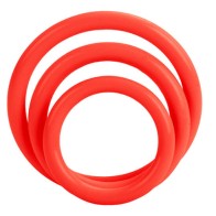 Set of Three Cock Rings - Red