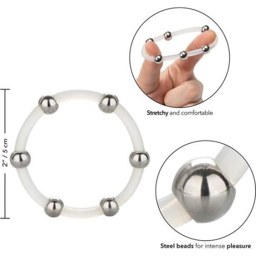 XL Silicone Ring with Steel Balls for Enhanced Pleasure