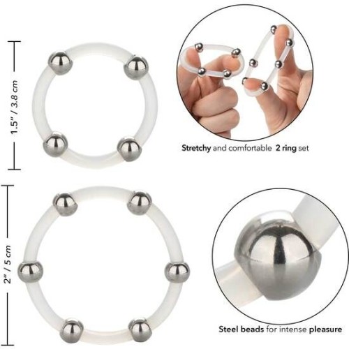 Silicone Ring Set with Steel Balls