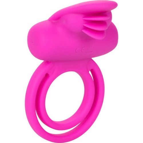 Dual Clit Flicker Double Ring Vibrator in Pink