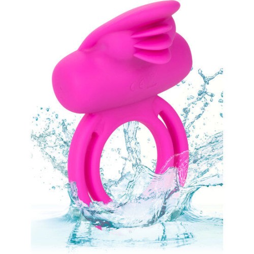 Dual Clit Flicker Anillo Vibrador Doble Rosa