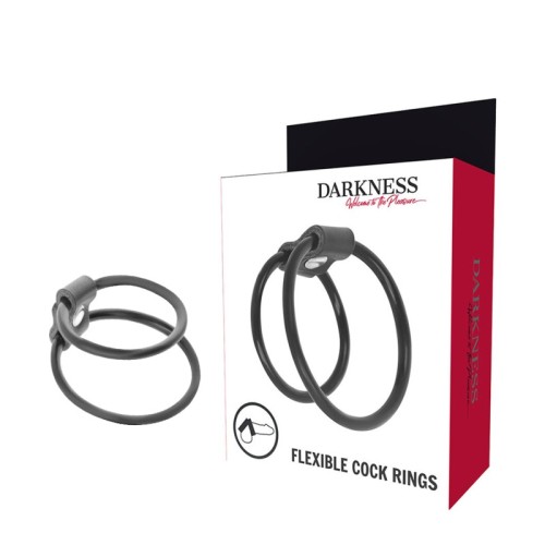 Darkness Duo Penis Ring Enhancers for Lasting Erections