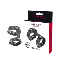 Darkness Adjustable Cock and Ball Ring for Enhanced Pleasure