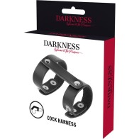 Anillo Ajustable Pene y Testículos Darkness para Placer Mejorado