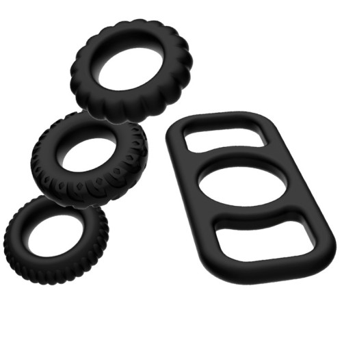 Set of 4 Flexible Silicone Rings for Enhanced Performance