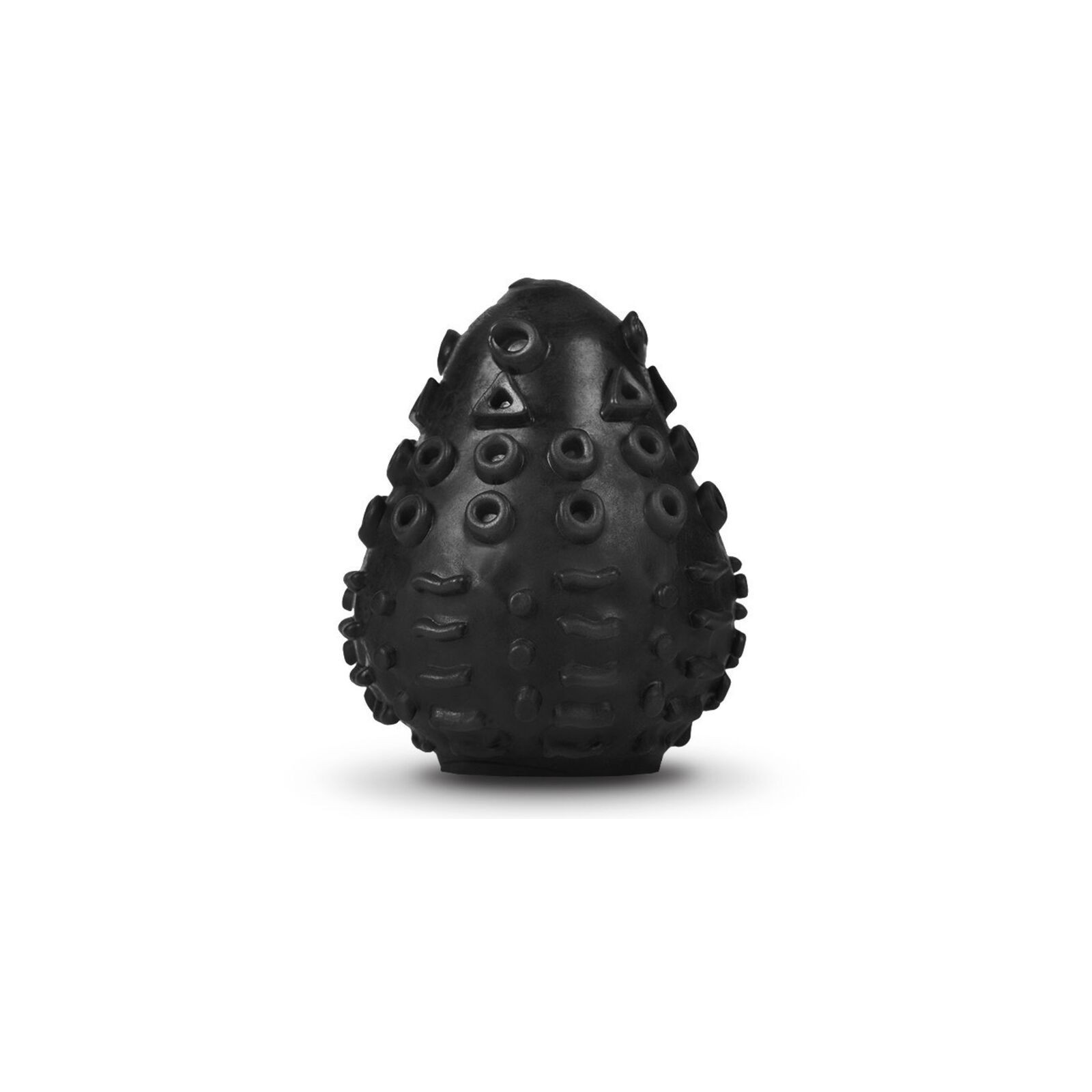 Black Textured Reusable Masturbator G-egg