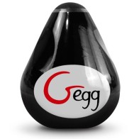 Black Textured Reusable Masturbator G-egg