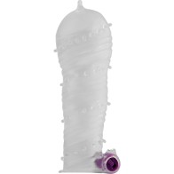 Textured Penis Sleeve with Vibrating Bullet