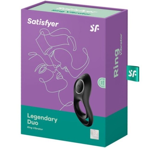 Satisfyer - Legendary Duo Anillo Vibrador Negro - Intimidad Definitiva