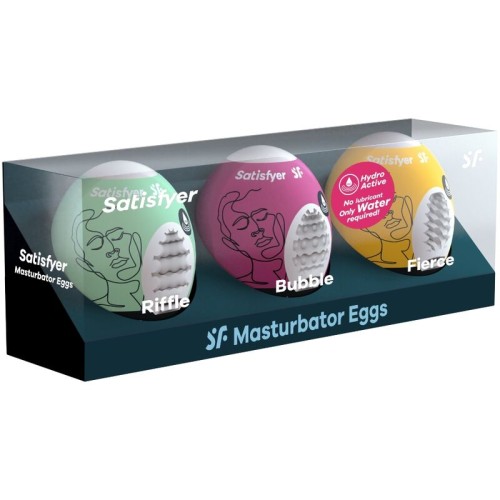 Satisfyer - 3 Masturbator Eggs Set