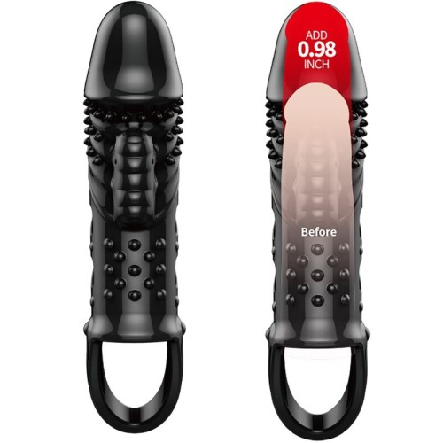 Cecelia Vibrating Penis Sleeve Black | Enhance Your Pleasure