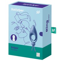 Satisfyer Anillo Vibrador Sniper - Azul Placer