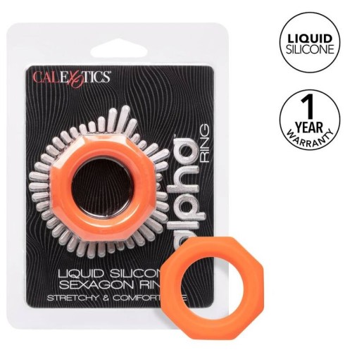 Alpha Liquid Silicone Sexagon Ring for Enhanced Pleasure